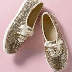Keds x kate spade new york Glitter Dipped Satin Lace Sneakers